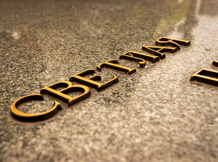 Итальянская бронза: буквы на памятник