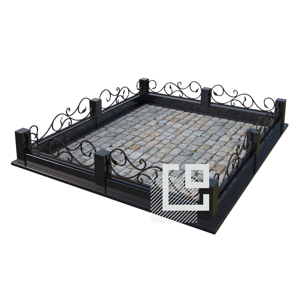 Кованая ограда от компании Гранитное Делоза 256 BYN в Минске