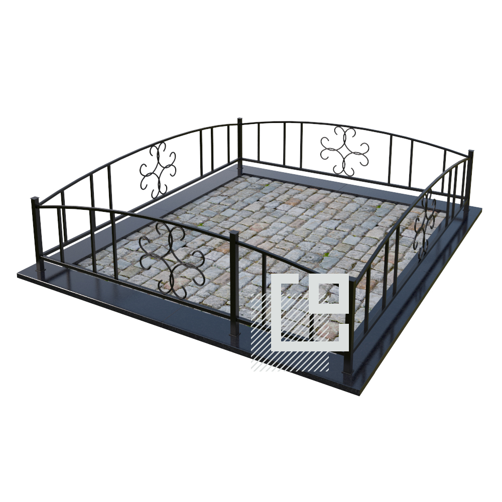 Металлическая ограда от компании Гранитное Делоза 660 BYN в Минске